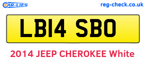 LB14SBO are the vehicle registration plates.
