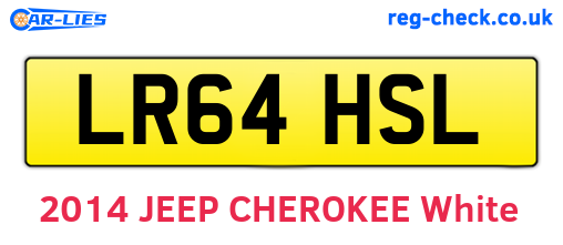 LR64HSL are the vehicle registration plates.