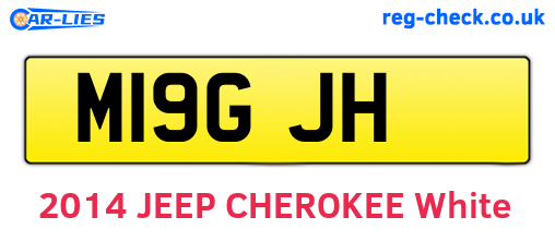 M19GJH are the vehicle registration plates.
