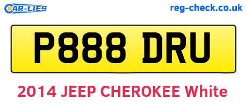 P888DRU are the vehicle registration plates.