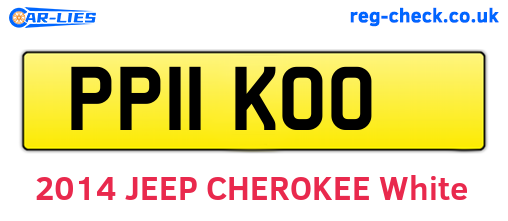 PP11KOO are the vehicle registration plates.