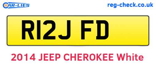 R12JFD are the vehicle registration plates.
