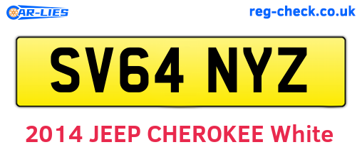SV64NYZ are the vehicle registration plates.