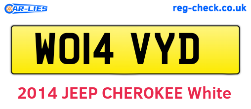 WO14VYD are the vehicle registration plates.