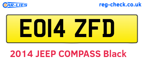 EO14ZFD are the vehicle registration plates.