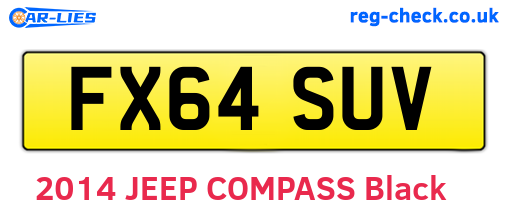 FX64SUV are the vehicle registration plates.