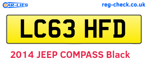 LC63HFD are the vehicle registration plates.