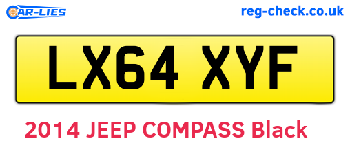 LX64XYF are the vehicle registration plates.
