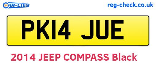 PK14JUE are the vehicle registration plates.