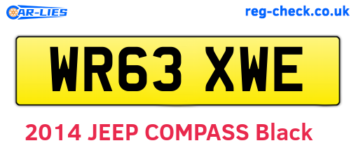 WR63XWE are the vehicle registration plates.