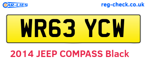 WR63YCW are the vehicle registration plates.