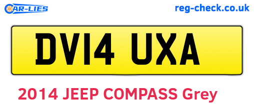 DV14UXA are the vehicle registration plates.