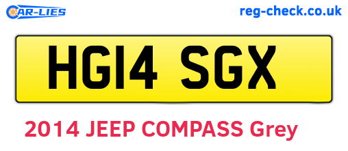 HG14SGX are the vehicle registration plates.