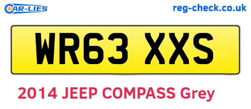 WR63XXS are the vehicle registration plates.