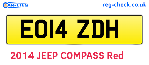 EO14ZDH are the vehicle registration plates.
