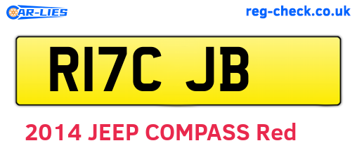 R17CJB are the vehicle registration plates.