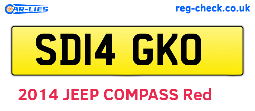 SD14GKO are the vehicle registration plates.