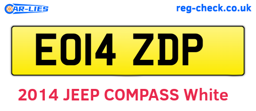 EO14ZDP are the vehicle registration plates.