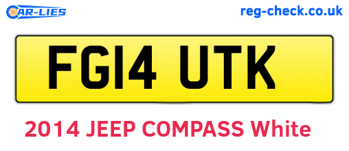 FG14UTK are the vehicle registration plates.