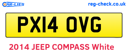 PX14OVG are the vehicle registration plates.