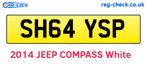 SH64YSP are the vehicle registration plates.