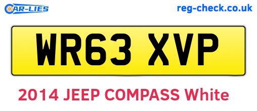 WR63XVP are the vehicle registration plates.