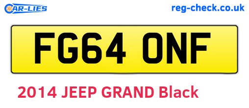 FG64ONF are the vehicle registration plates.