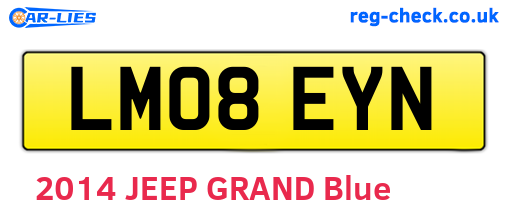 LM08EYN are the vehicle registration plates.