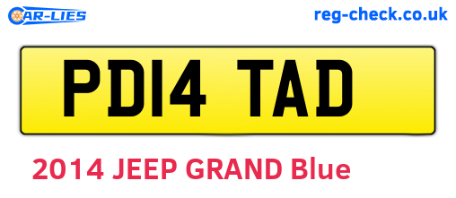 PD14TAD are the vehicle registration plates.