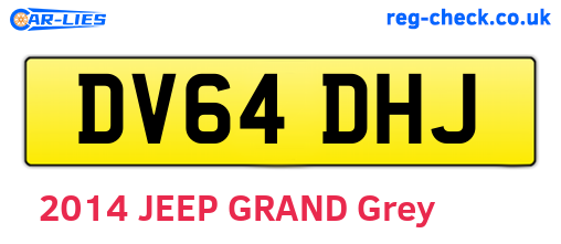 DV64DHJ are the vehicle registration plates.
