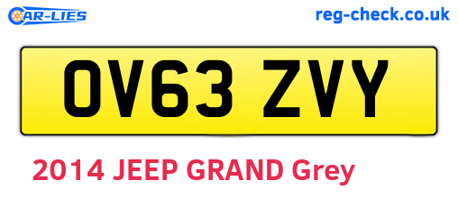 OV63ZVY are the vehicle registration plates.