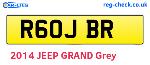 R60JBR are the vehicle registration plates.