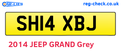 SH14XBJ are the vehicle registration plates.