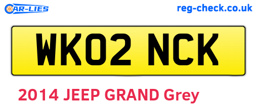 WK02NCK are the vehicle registration plates.