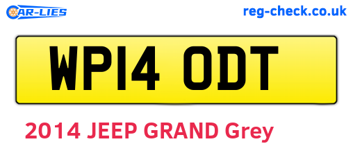 WP14ODT are the vehicle registration plates.