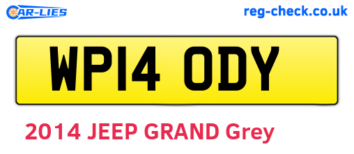 WP14ODY are the vehicle registration plates.