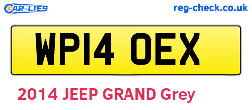 WP14OEX are the vehicle registration plates.