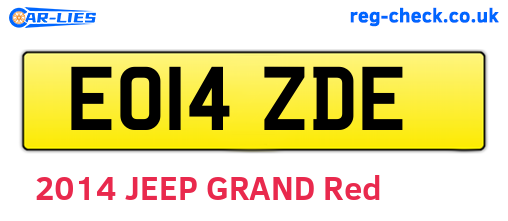 EO14ZDE are the vehicle registration plates.