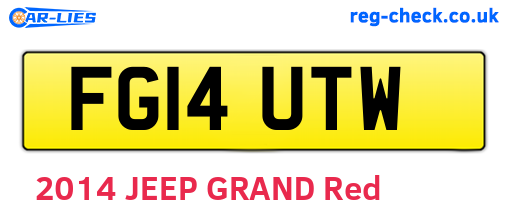 FG14UTW are the vehicle registration plates.