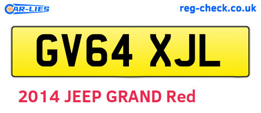 GV64XJL are the vehicle registration plates.