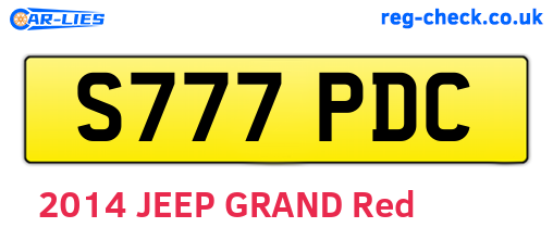 S777PDC are the vehicle registration plates.