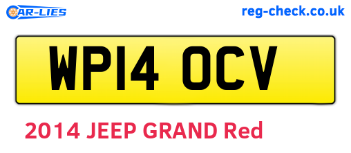 WP14OCV are the vehicle registration plates.