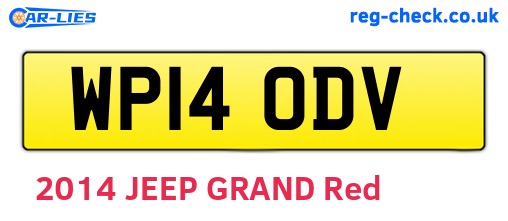WP14ODV are the vehicle registration plates.