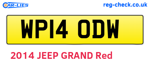 WP14ODW are the vehicle registration plates.