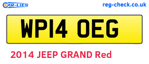WP14OEG are the vehicle registration plates.