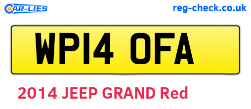 WP14OFA are the vehicle registration plates.
