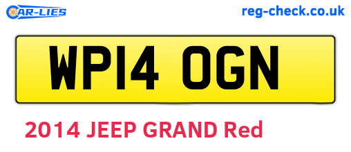 WP14OGN are the vehicle registration plates.