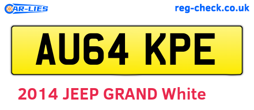 AU64KPE are the vehicle registration plates.