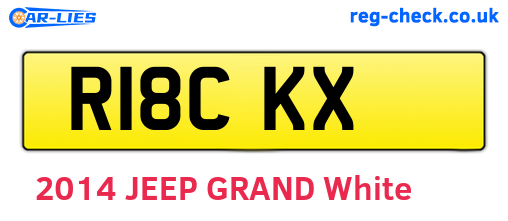 R18CKX are the vehicle registration plates.