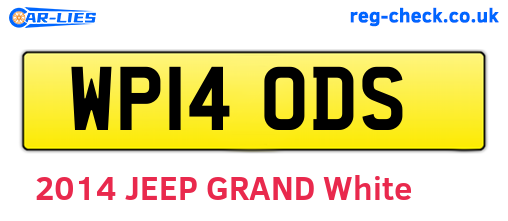 WP14ODS are the vehicle registration plates.
